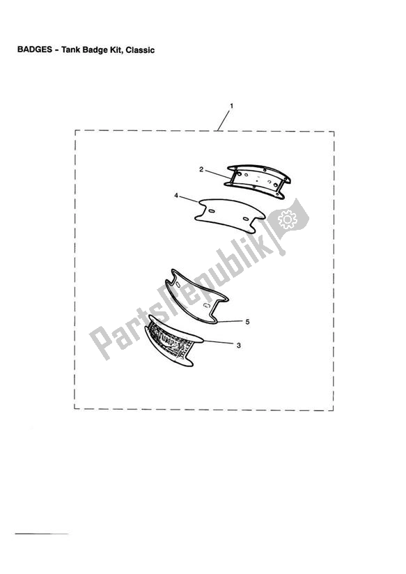 All parts for the Classic Tank Badge Kit of the Triumph America Carburettor 790 2002 - 2007